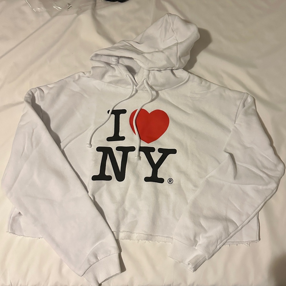 I love NY cropped hoodie